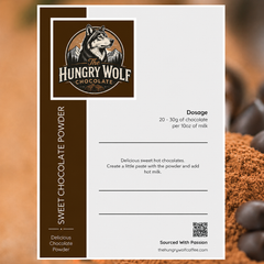 The Hungry Wolf Sweet Chocolate Powder for Luxury Hot Chocolate