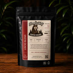 The Hungry Wolf Liscio Blend Coffee Beans | Medium Roast Specialty Arabica | Berry, Vanilla & Milk Chocolate Notes