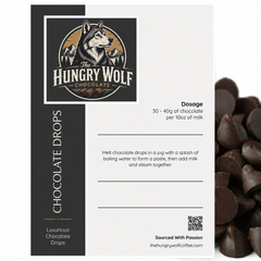 Milk Chocolate Drops for Hot Chocolate & Baking | Hungry Wolf Coffee